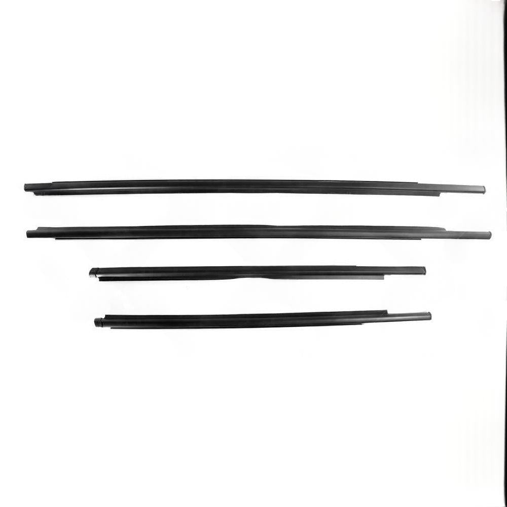 4x Car Window Glass Seal Weatherstrip Sweep Belt Suitable For Toyota Yaris 07-11