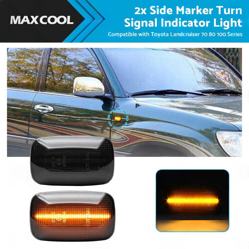 2 x LED Side Marker Turn Signal Indicator Light Suitable for Toyota Landcruiser