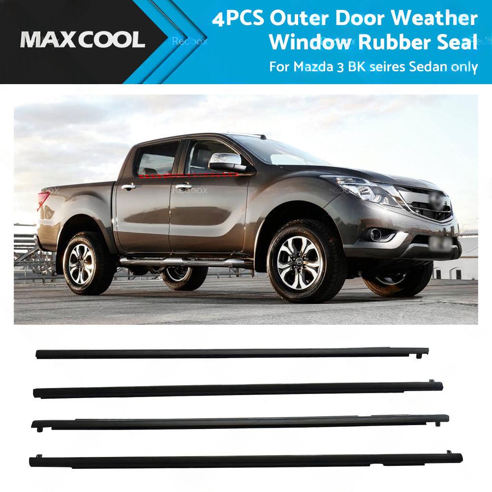 4PCS Weatherstrip Weather strip Outer Window Seal for Mazda 3 BK Sedan 2003-2009
