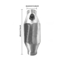 2. 5 Inch 400 Cell High Flow Performance Catalytic Converter - Metal Core 280mm
