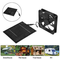 20W Solar Panel Powered Fan Mini Ventilator For Greenhouse Pet or Dog Chicken House