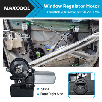 compare product 6 pin Front Right Window Regulator Motor RH Suitable for Toyota Camry CV36 02-06