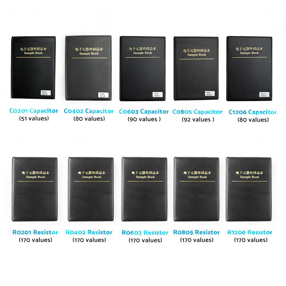 1x SMD/SMT Capacitor & Resistor Sample Book Kit 0201 0402 0603 0805 1206