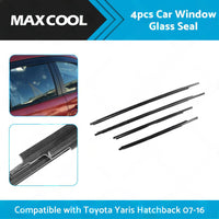 4PCS Window Glass Seal Weatherstrip Suitable For Toyota Yaris Hatchback 07-16