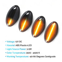 Pair LED Side Indicator Turn Signal Light Lamp For Mini Cooper JCW R50 R53 R52