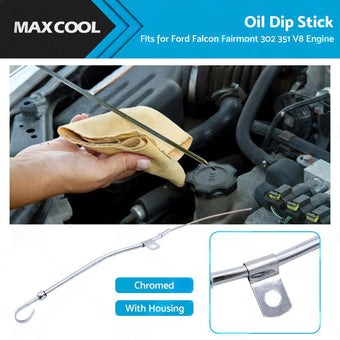 compare product Chrome Engine Oil Dip Stick  Housing Fits for Ford Falcon Fairmont 302 351 V8
