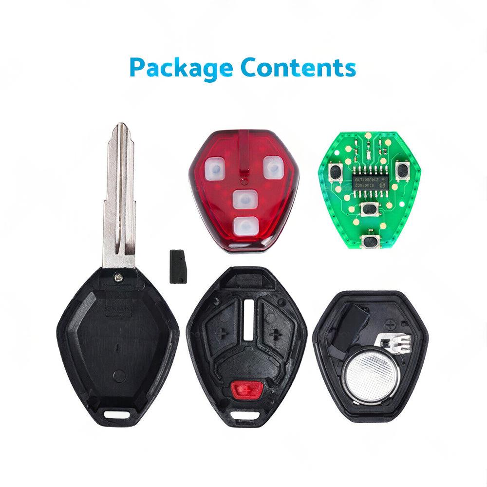 4-Button Complete Remote Key Fob Suitable For Mitsubishi 380 Series 2005-2008