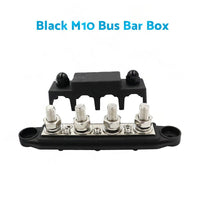 2PCS M10 4 Post 250A DC 48V Studs Bus Bar Power Distribution Box Terminal Block