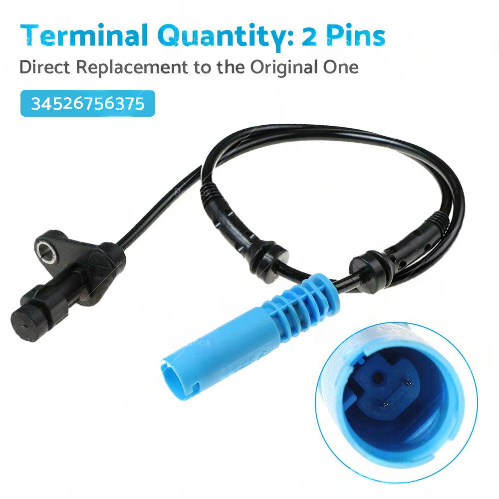 2x Front ABS Wheel Speed Sensor 34526756375 Suitable For BMW E39 Left & Right