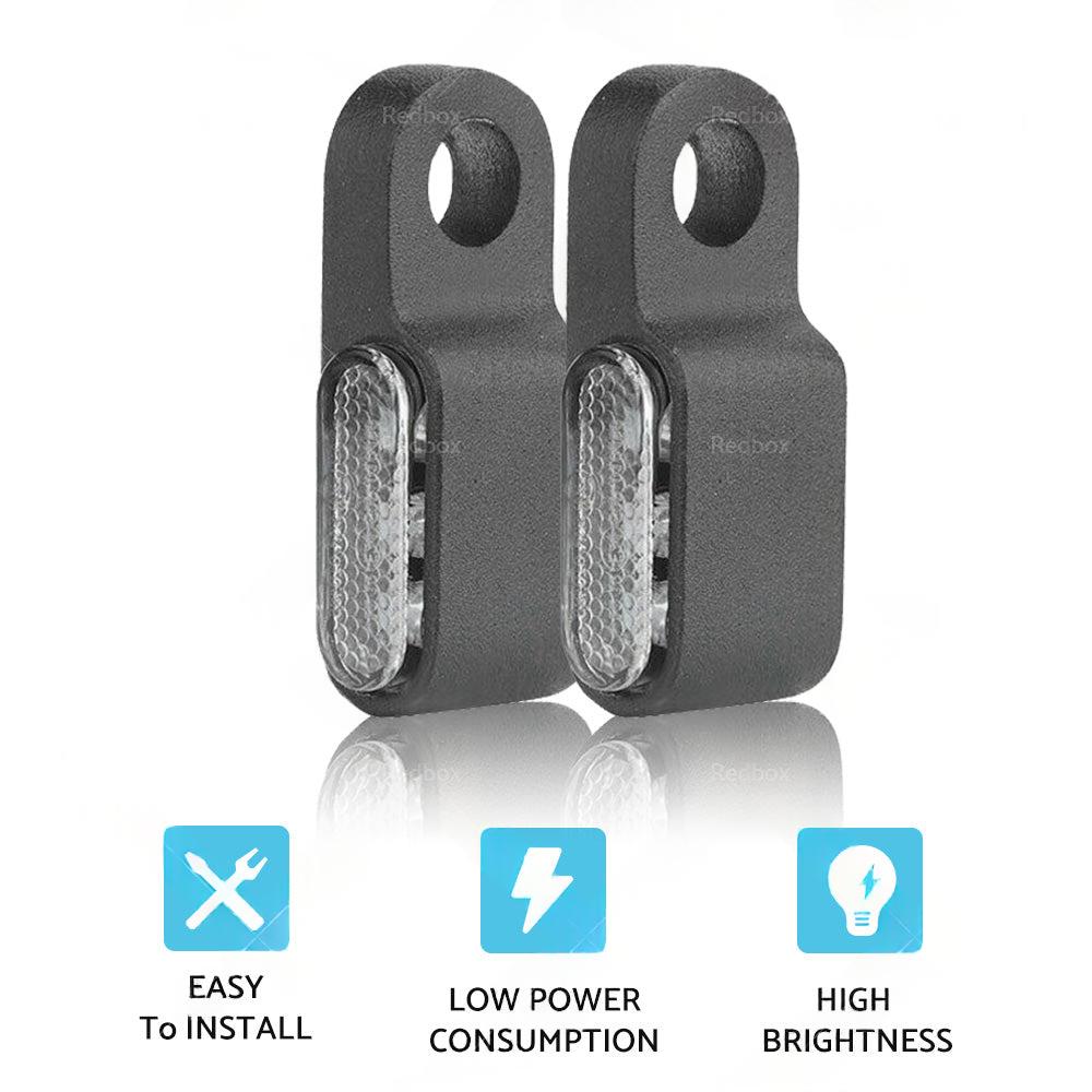 2x Mini LED Motorcycle Turn Signal Indicators Suitable For Amber Blinker Light ¡§C Black 3LED