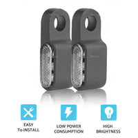 2x Mini LED Motorcycle Turn Signal Indicators Suitable For Amber Blinker Light ¡§C Black 3LED