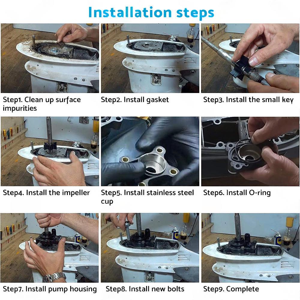 Water Pump Impeller Kit For 20hp 25hp 30hp 35hp Johnson Evinrude outboard 393630