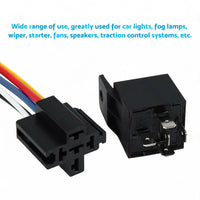 SPDT Automotive Relay With Harness Socket 5x 24V 40A 5 Pin For Car Yacht Caravan
