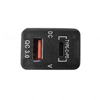 TYPE C  VOLT  QC 3. 0 USB CHARGER Suitable for Toyota Hilux Prado BLUE LED 12v