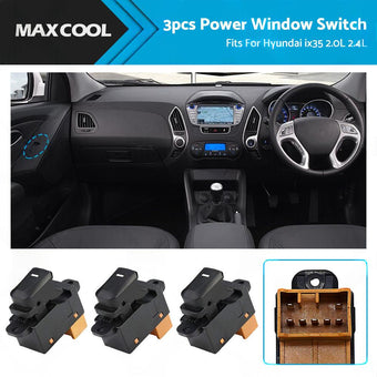 compare product 3Pcs Window Switch Passenger Side For Hyundai IX35 2. 0L 2. 4L 93580-2Z00