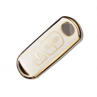 Beige TPU Car Remote Key Fob Case Cover Fits For Mazda 2 3 5 6 CX-3 CX-5 CX-7