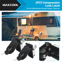 2PCS Compression Lock Latch Rounded End Tool Box For Caravan Camper Trailer