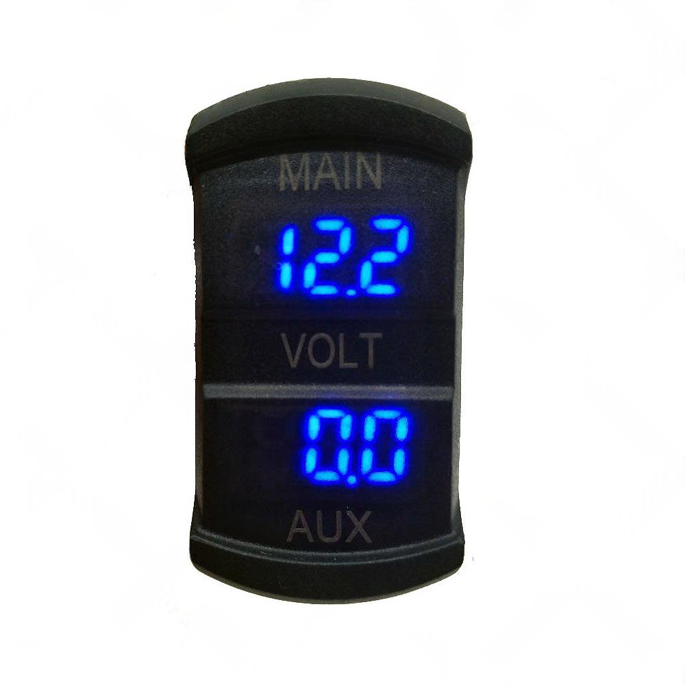 12V-24V Dual Voltmeter Battery Monitor LED Digital Car Boat Voltage Marine Gauge