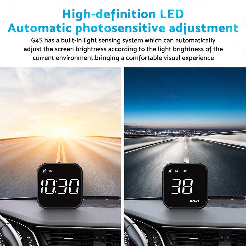 HUD Head Up Display Car LED Digital GPS Speedometer Universal Overspeed Alarm