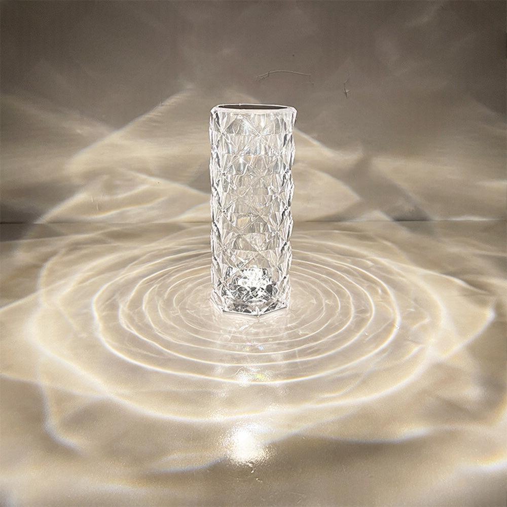 Crystal Table Lamp With Rose Diamond Touch LED Light Suitable For Universal Use, 3 or 16 Color, USB Powered