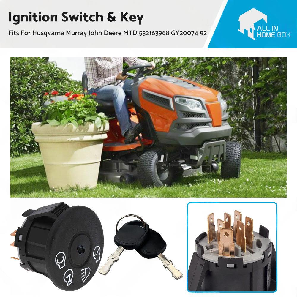 Ignition Switch  and  Key For Husqvarna Murray John Deere MTD 532163968 GY20074 92