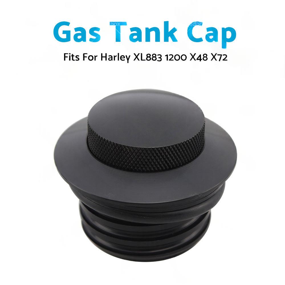 Black Flush Gas Tank Cap Fuel Cover Fit For Harley Touring Sportster XL883 1200