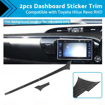compare product Carbon Fiber Dashboard Sticker Trim Suitable For Toyota Hilux Revo 2015-2023 RHD