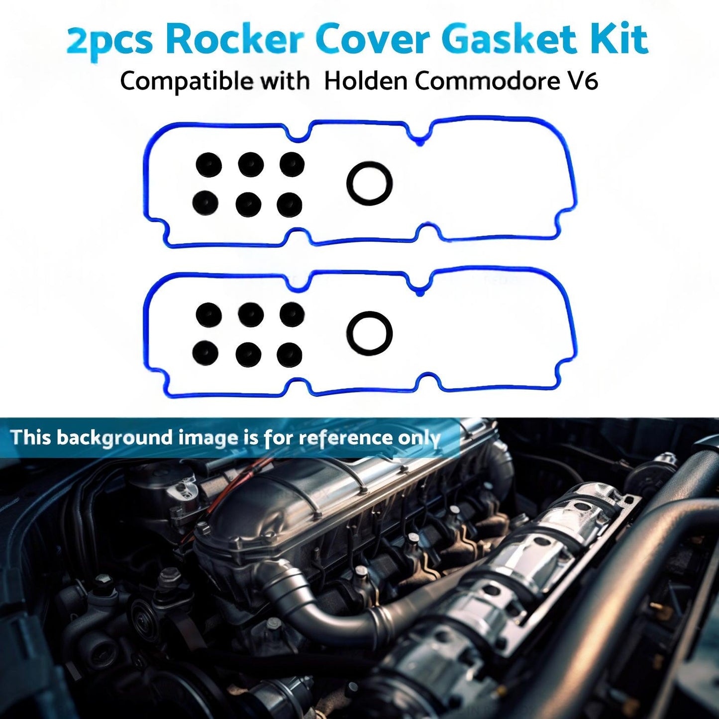 2x Rocker Cover Gasket Kit Suitable for Holden Commodore VG VQ VN VP V6 3. 8L