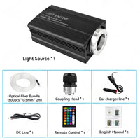 500PCS LED Fiber Optic Kit Car Home Starlights Headliner Ceiling Light w or Remote