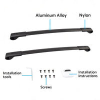 Pair Balck Roof Racks Cross Bars Suitable For Subaru Forester 2008-2021