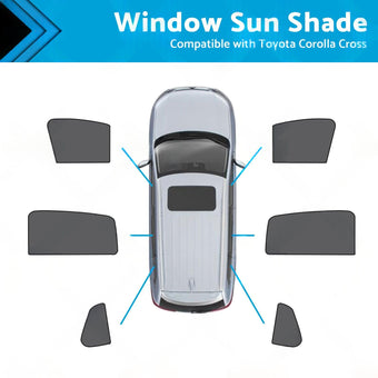 compare product Front & Rear Window Magnetic Mesh Sun Shade Suitable For Toyota Corolla Cross