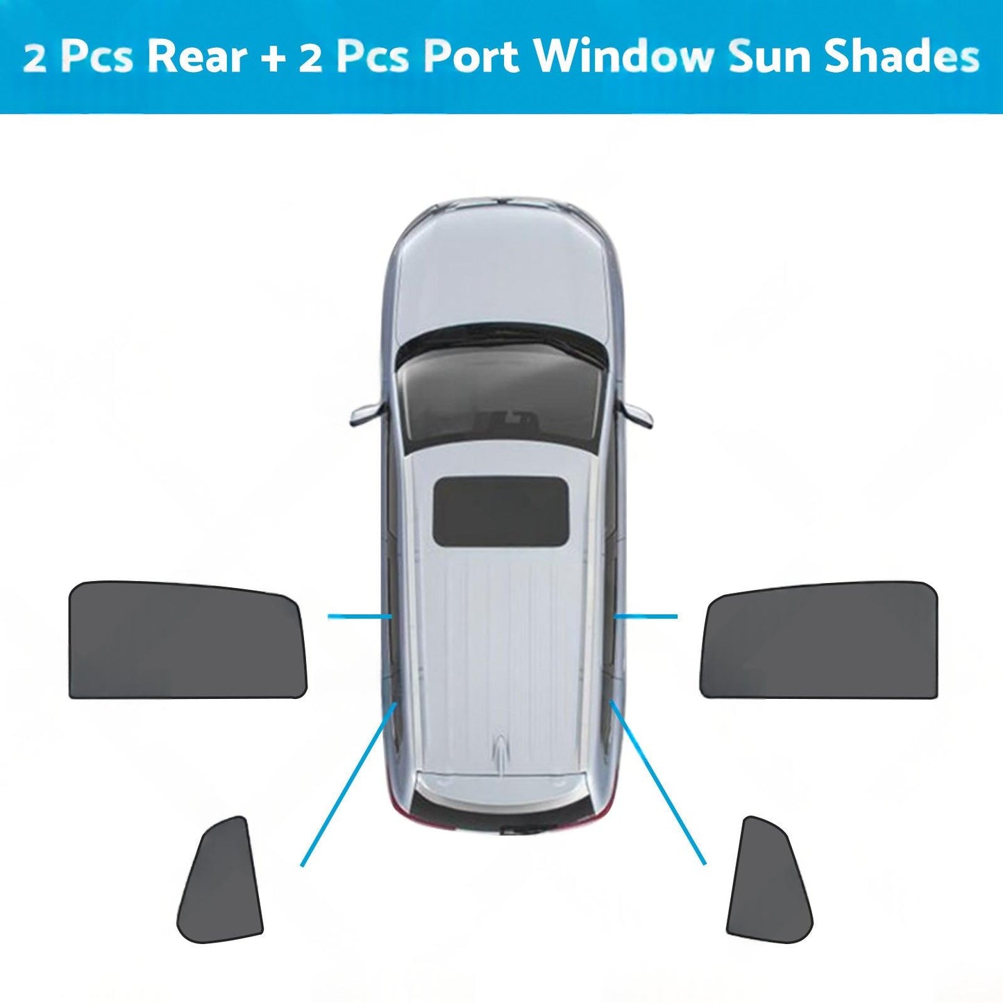 Front & Rear Window Magnetic Mesh Sun Shade Suitable For Toyota Corolla Cross