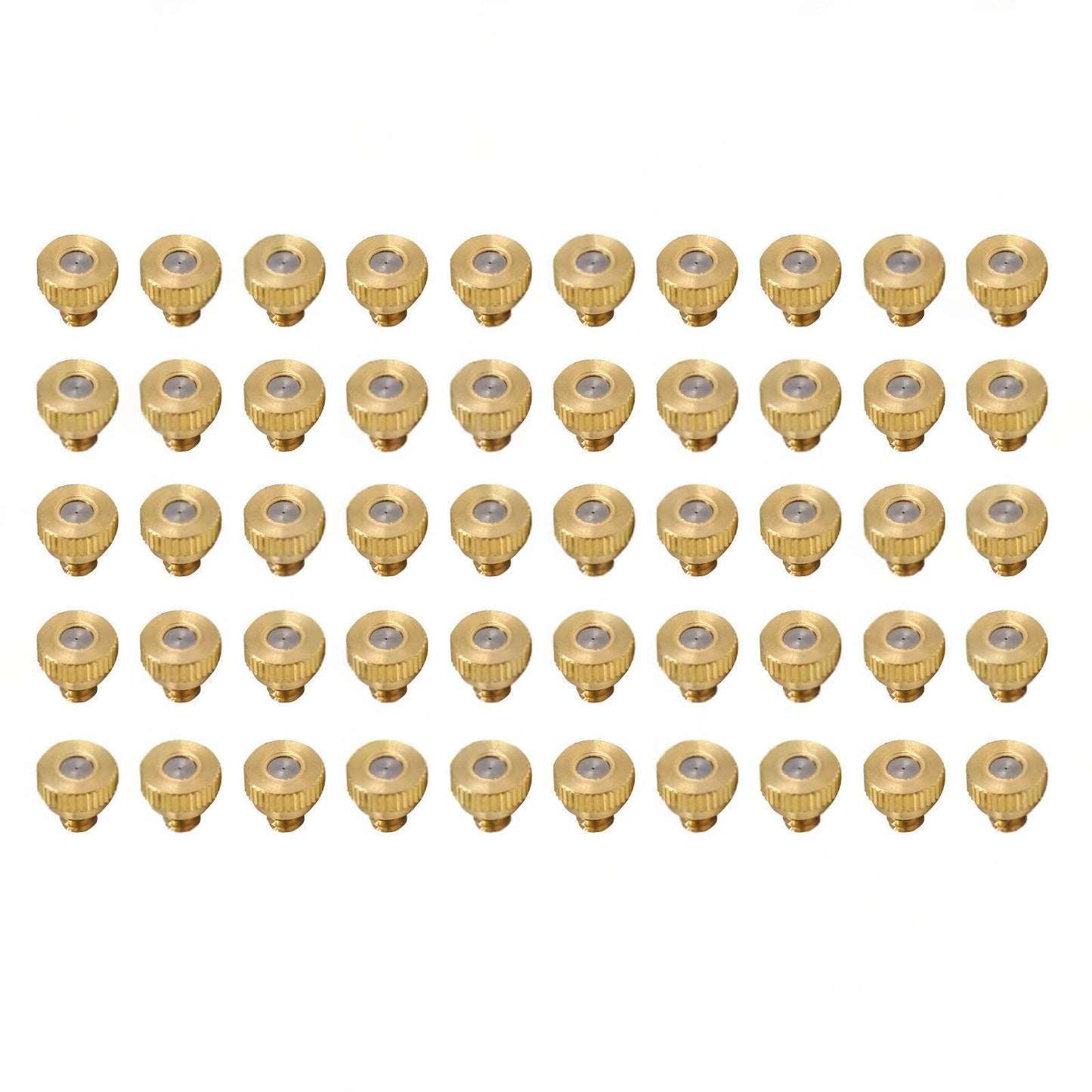 50x Brass Misting Nozzles 0.024 inch Suitable For Cooling System Water Mister Sprinkle