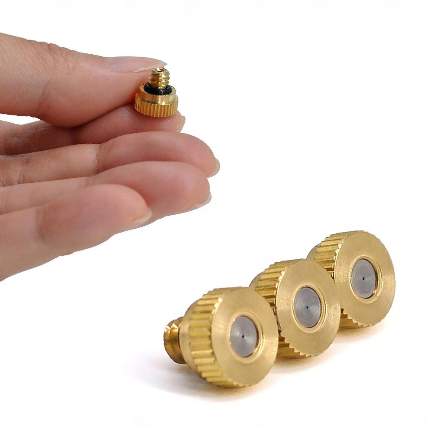 50x Brass Misting Nozzles 0.024 inch Suitable For Cooling System Water Mister Sprinkle