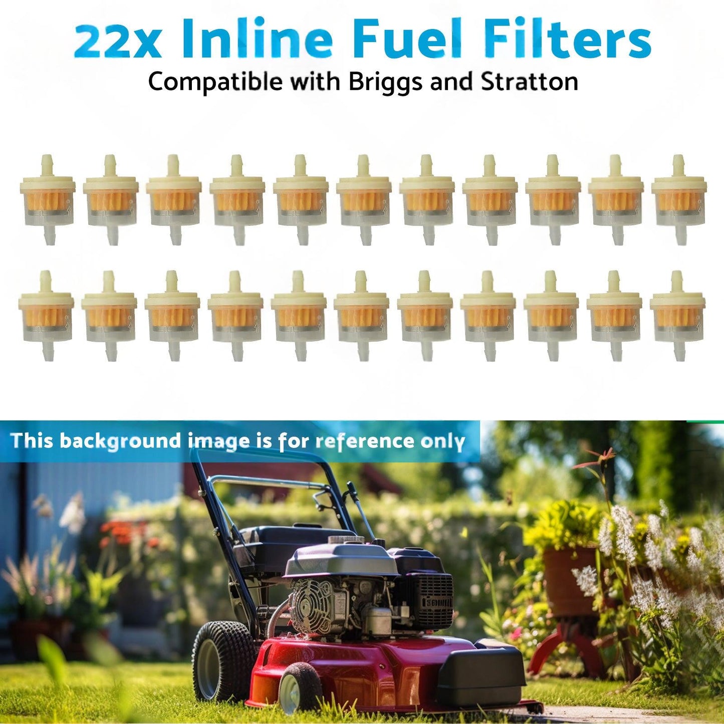 22x Inline Fuel Filter Suitable For Briggs & Stratton 691035 / 493629 16HP-24HP