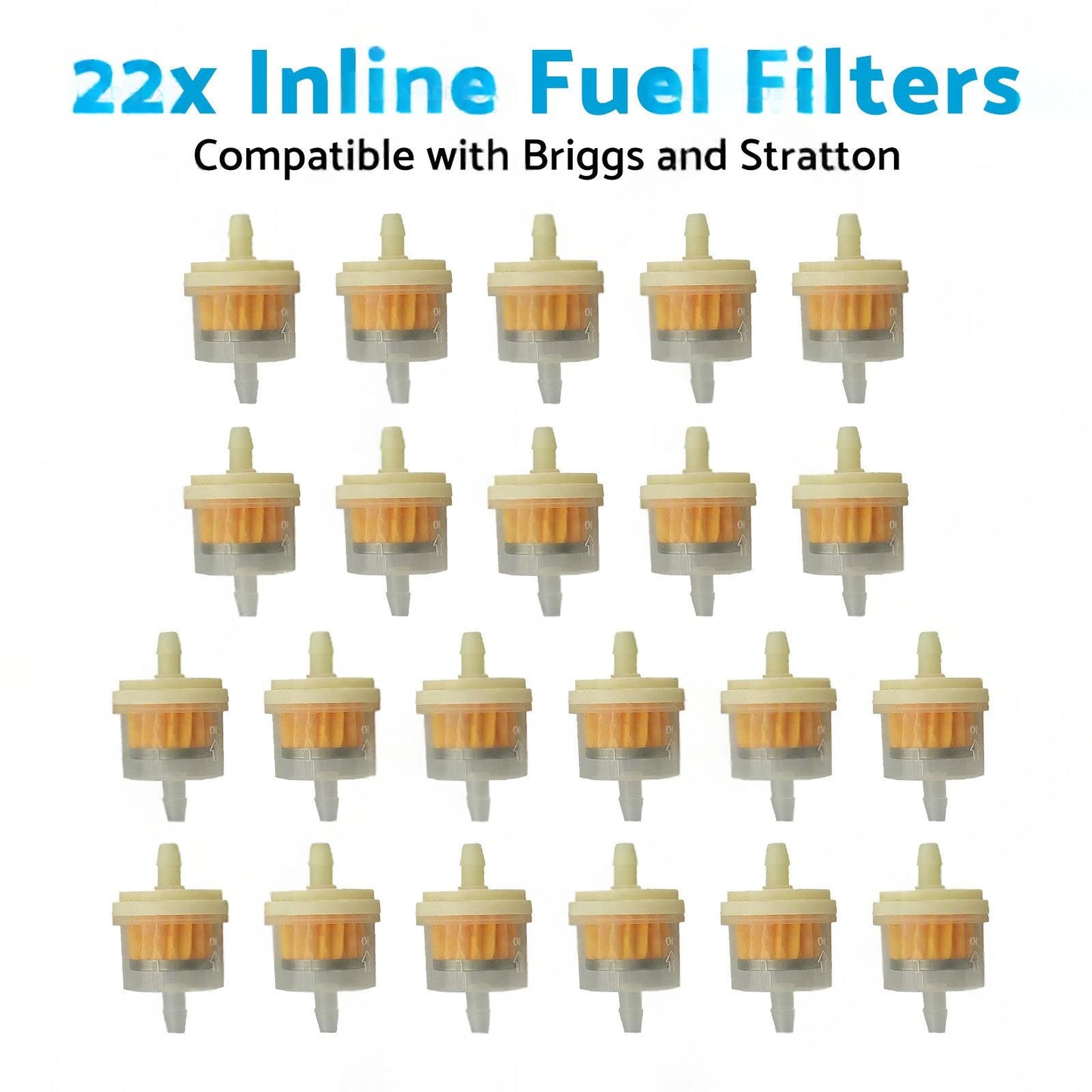 22x Inline Fuel Filter Suitable For Briggs & Stratton 691035 / 493629 16HP-24HP