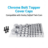 Chrome Bolt Topper Cover Caps Suitable For Harley Twin Cam Softail 2007-2013