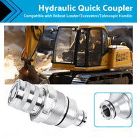 Female Hydraulic Coupler Flat-Faced Quick Connect 48mm Suitable For Bobcat 7246802 FFH