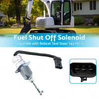 Fuel Shut Off Solenoid Kit Suitable For Bobcat Skid Steer 743 / 751 / 753 / T190 / S185