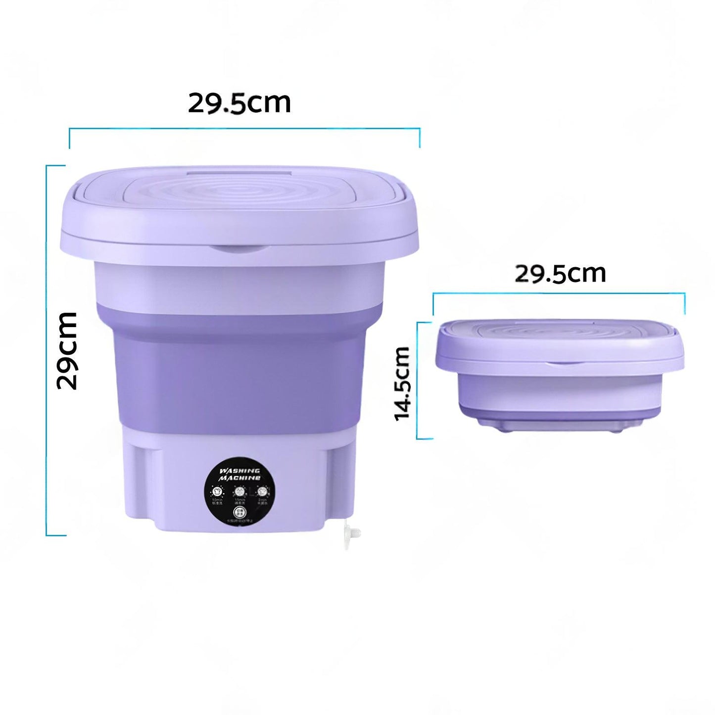 8L Foldable Portable Washing Machine with 3 Modes Deep Cleaning Automatic Washer 240V