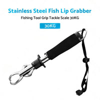 Stainless Steel Fish Lip Grabber Gripper Fishing Tool Grip Tackle Scale 30KG