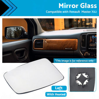 compare product Left Mirror Glass Suitable for Renault Master X62 2010-2019 Heated Convex Base