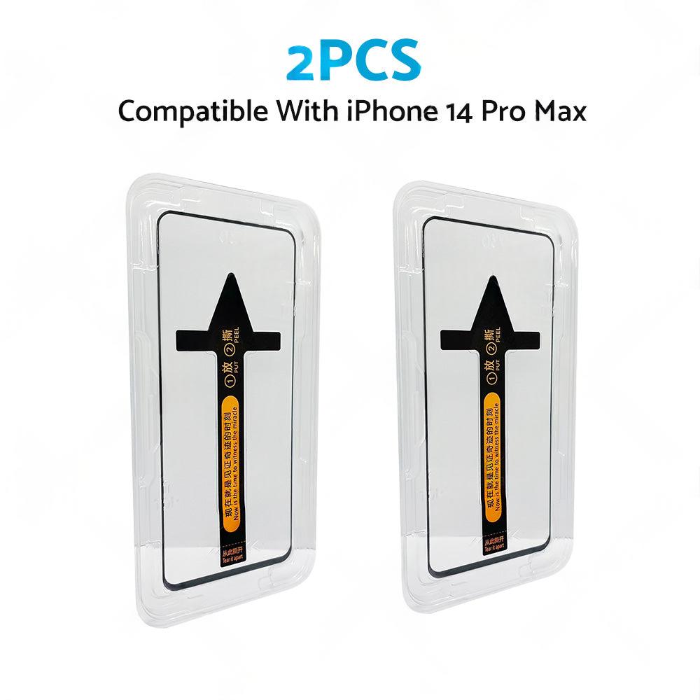 2PCS Tempered Glass Screen Protector Suitable For iPhone 14/ Pro/ Max/ Plus