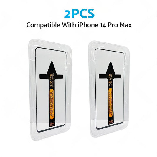 2PCS Tempered Glass Screen Protector Suitable For iPhone 14/ Pro/ Max/ Plus