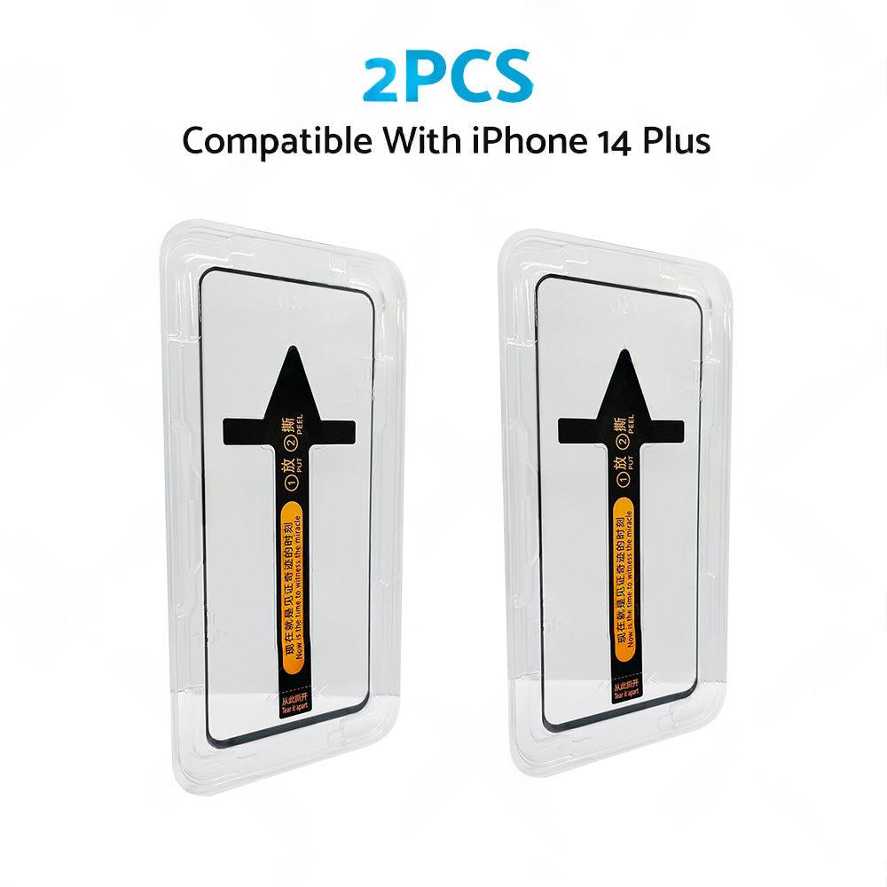 2PCS Tempered Glass Screen Protector Suitable For iPhone 14/ Pro/ Max/ Plus
