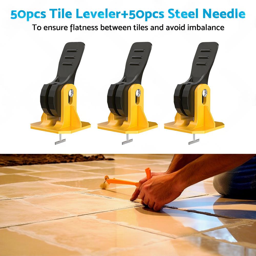 50PCS Tile Levelling Spacer Tiling Tool Leveling System Clips Floor Wall Wrench