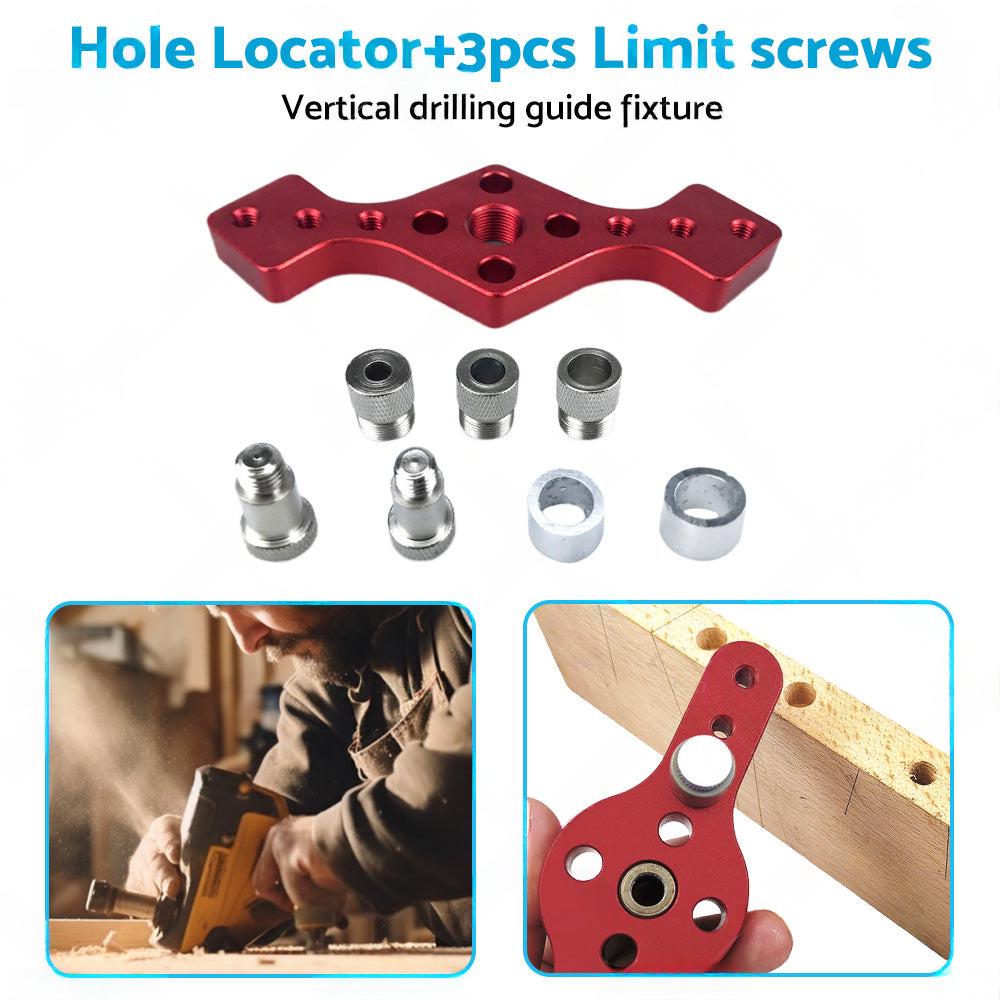 Drill Bit Vertical Pocket Hole Jig Dowel Drill Guide Self Centering Woodworking