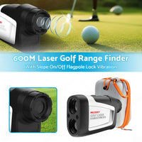 Mileseey 600M Golf Laser Range Finder with Slope On Off Flagpole Lock Vibration