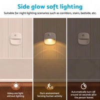 3 PCS Cordless Battery-Powered LED Night Light Motion Sensor Light-Warm White