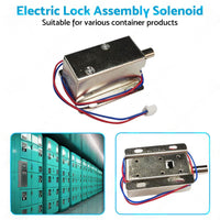 Round Electronic Solenoid Latch Lock 12V 0. 6A Electric Release Assembly Catch